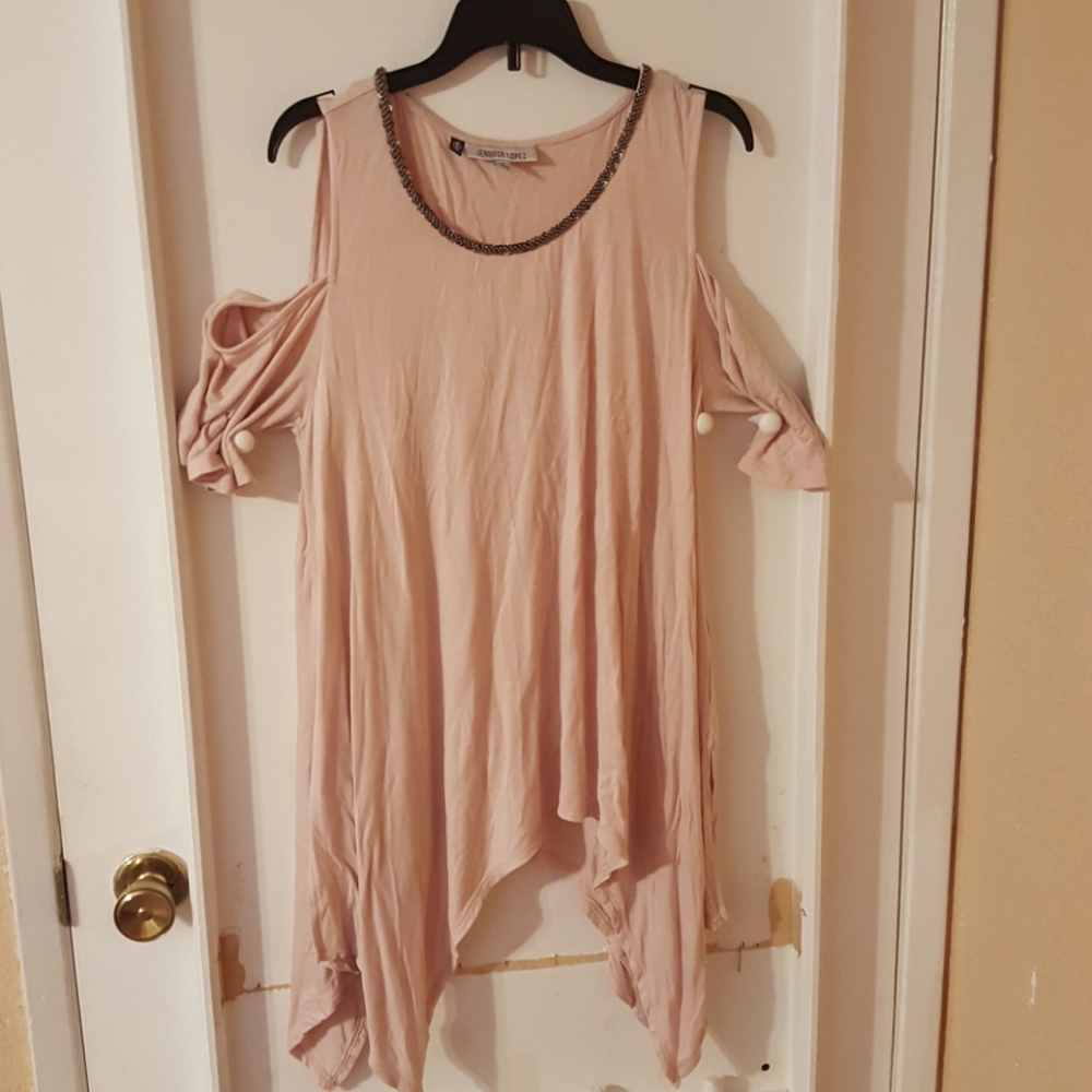 Jennifer Lopez blush pink top